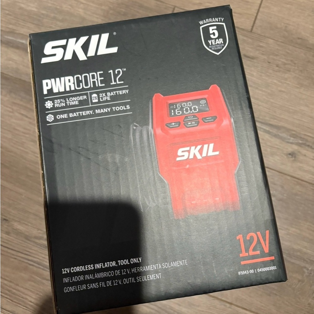 SKIL PWR Core 12v Li-Ion Air Inflator Tool Only (Battery Not included)